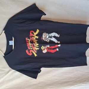 Street Fighter Black Graphic T-Shirt Size M
